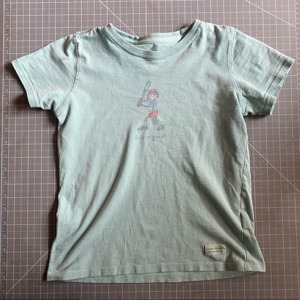 Life is Good Girls Softball tee